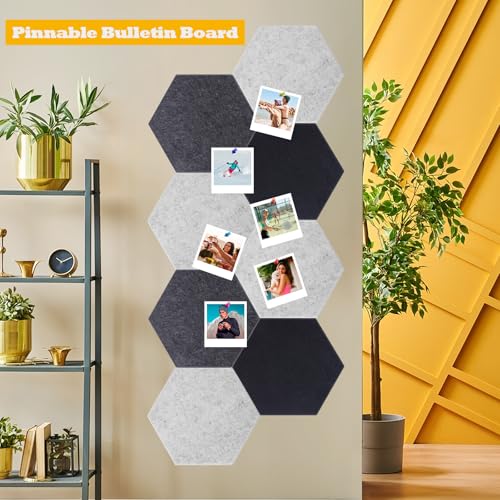 Image of Acoustic Panels, Magrowill 12-Pack Soundproof Wall Panels 14 X 12 X 0.4 Inches, Sound Absorbing Panels with Full Self-Adhesive, Interior Wall Decor Felt Tiles Board
