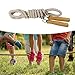 Menolana Skipping Rope Jump Rope Portable Practical Multiplayer Game with Wooden Handle for Team Group Workout Fitness Outdoor Sports, 3m