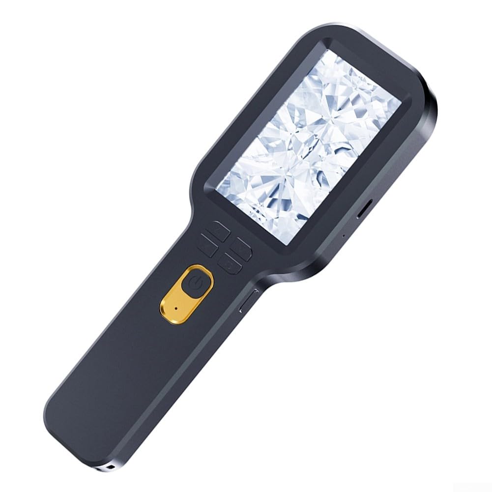Microscopio portatile 4K HD Videoregistratore Wireless Connessione WiFi per progetti scientifici per bambini e giocattoli STEM (nero)