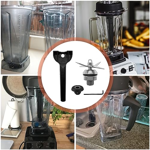 Blender - Conjunto de cuchillas húmedas con kit de herramientas de extracción de llaves de vaso de accionamiento, repuesto para licuadora Vitamix 5200 de 64 onzas y 32 onzas