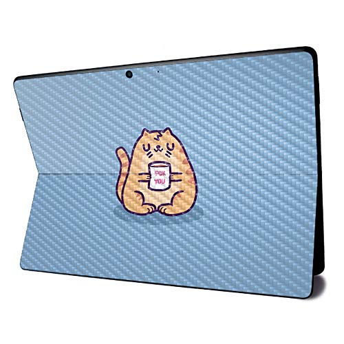 Image of MightySkins Carbon Fiber Skin for Microsoft Surface Pro X - F You Cat | Textured Carbon Fiber Finish | Easy to Apply, Remove, and Change Styles | Made in The USA