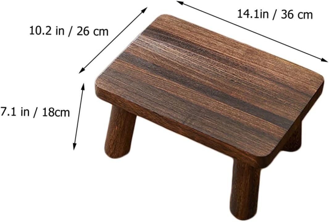 Homoyoyo Meditation Buddhist Stool Mini Square Stool Wooden Coffee Wood Small Bench Zen Kneel Sitting