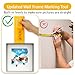 Picture Hanging Tool with Level, Fonixte Photo Frame Hanging Tool for Easy Marking Position, Perfect Wall Picture Hanger for Frame, Art, Painting, Photo, Poster (Plastic, Yellow)