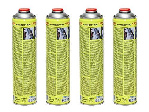 Rothenberger Industrial 4X Maxigas 400, 600ml, 7/16"-EU | Hartlötgas | Gaskartusche | Gaslöten | Löten | Schweißen | Schweißgas