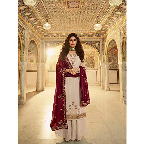 Heavy Embroidery Work Pakistani Indian Ready to Wear Shalwar Kameez Palazzo Dupatta Suits2