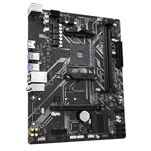 GIGABYTE B450M K Scheda madre - Supporta AMD Series 5000 CPUs, up to 3600MHz DDR4 (OC), 1xPCIe 3.0 M.2, GbE LAN, USB 3.2 Gen 1 - Scheda madre - Immagine 2