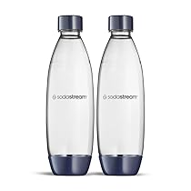 Sodastream 2 Bottiglie Fuse Lavabili In Lavastoviglie per Gasatore ENSO,DUO, TERRA, E-TERRA, ART, GAIA, colore blu scuro