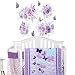 CribMATE Purple Butterfly Crib Bedding Set - Comforter, Fitted Sheet, Diaper Hanger, Wall Decal - 3 Piece - 28 x 52'' - Traditional Style - Purple - Butterfly Pattern