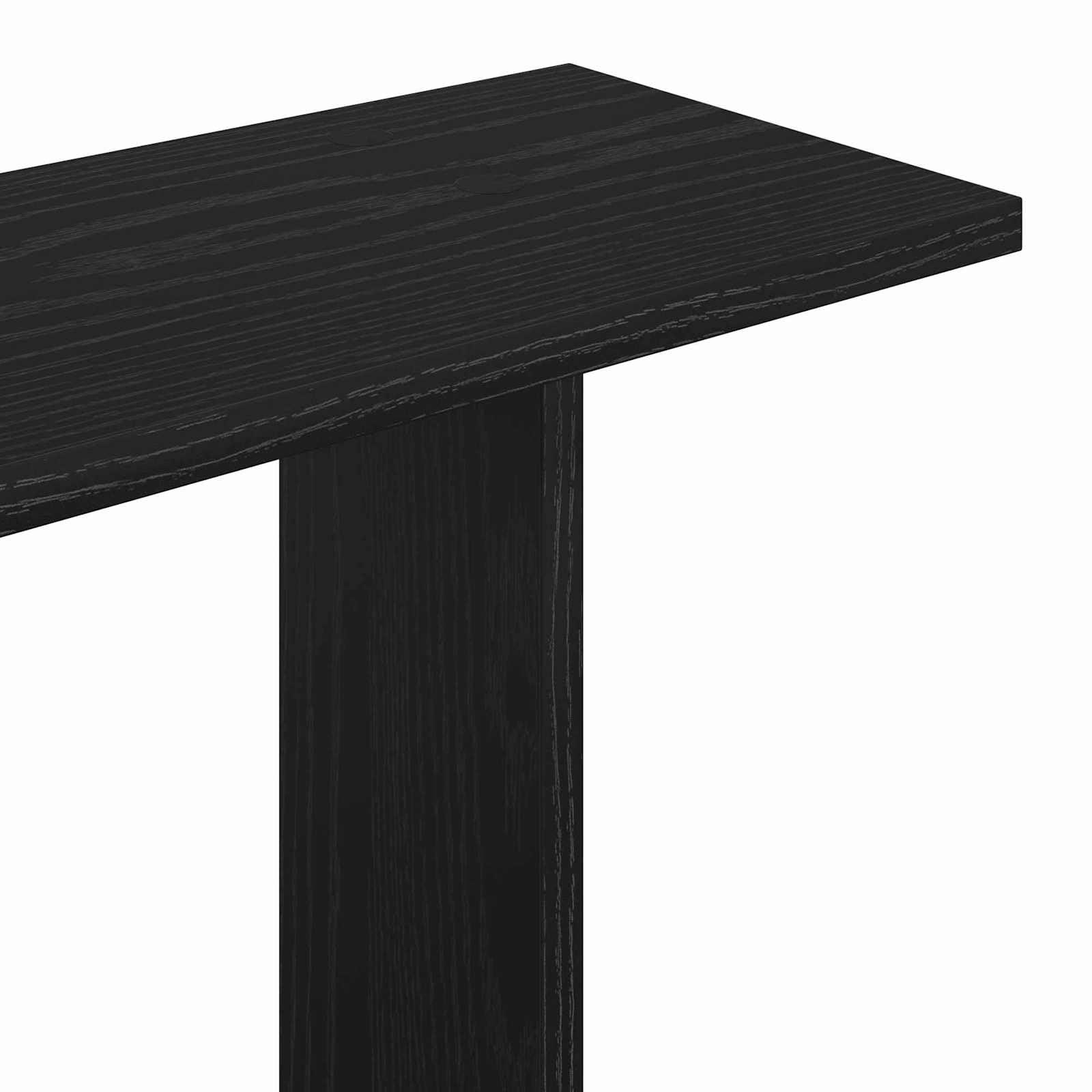 Wandregal Wandhalterung Schwarz aus Holzwerkstoff 80 x 20 x 75 cm mit viel Stauraum, platzsparend und stabil, ideal für Wohnzimmer, Schlafzimmer, Küche und Büro