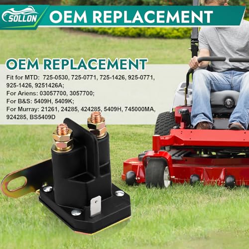 SOLLON SOLLON 812-1211-211 Anlasserrelais Starterrelais Magnetschalter 12 V 3 Klemmen für Aufsitzmäher MTD 725-1426 925-1426 925-1426A 725-1426A 725-0771 925-0771 725-05333 - Detailansicht 2 | Relais