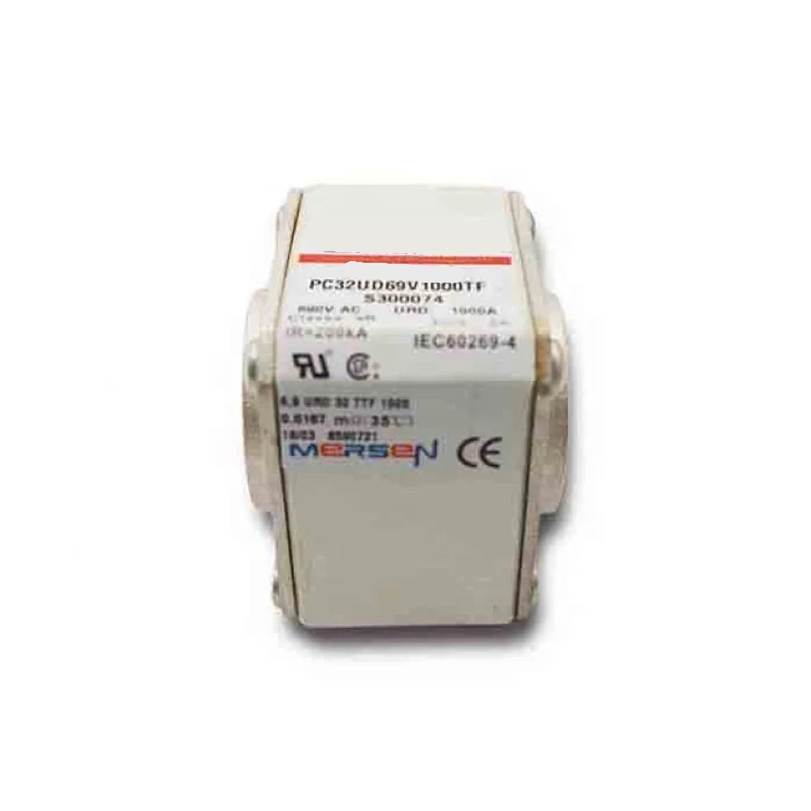 Fusibile Termico ceramico PC32UD69V700TF da 700 A 690 V, Corpo Quadrato