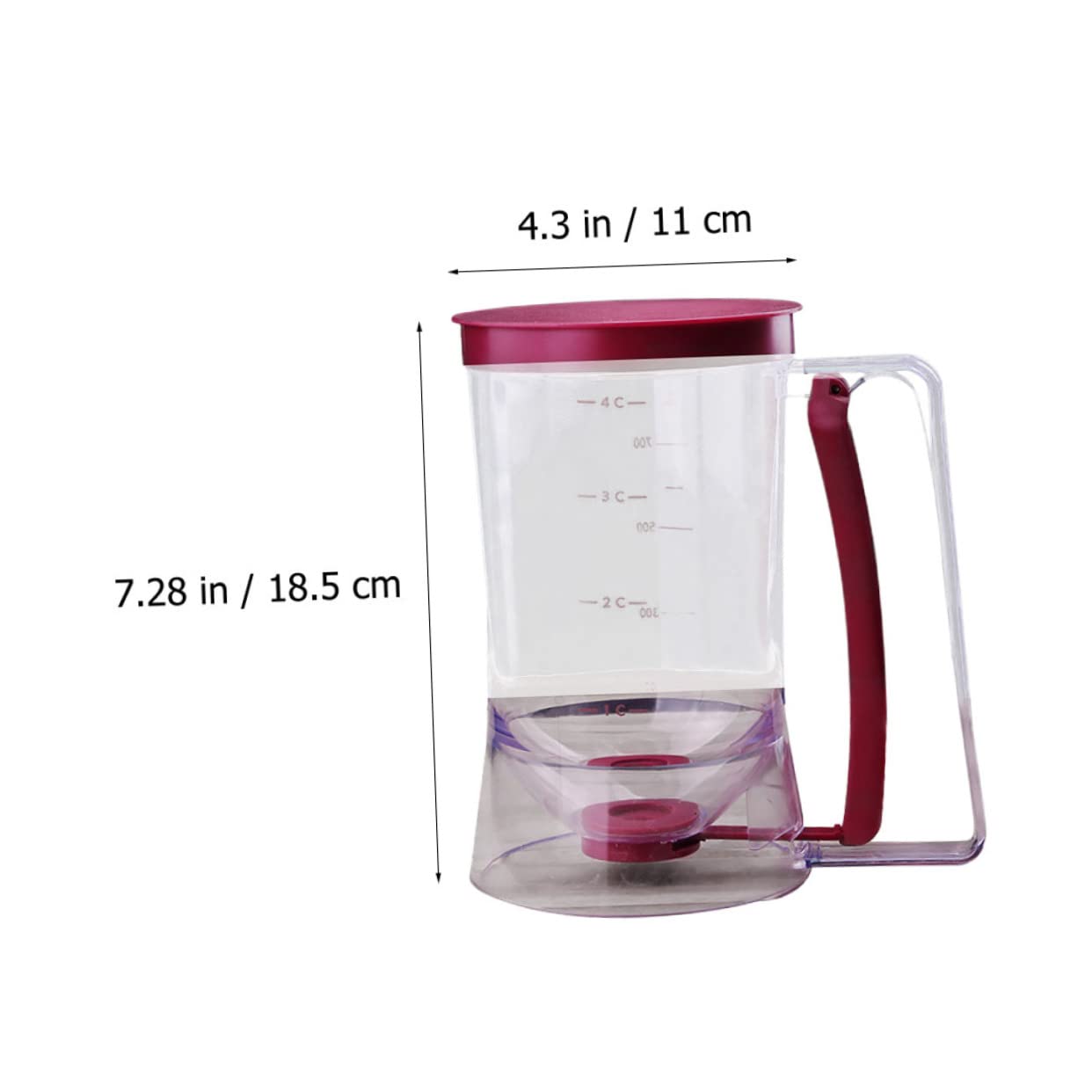 FUNOMOCYA Manual Baking Batter Dispenser 900ml Battery Separator for Easy Sauce Making