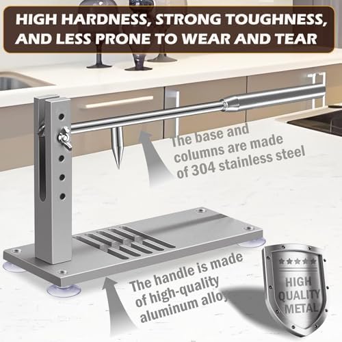 Oyster Shucker Machine, Stainless Steel Oyster Opener Machine with Strong Suction Cup, Adjustable Oyster Shucker Tool Set, Oyster Opener Tool for Home, Clam Shucker Tool with Knives, Glove G-Clip