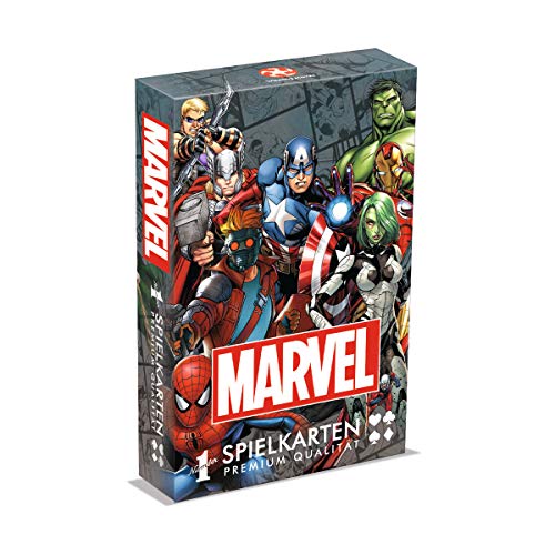 Waddingtons Number 1 Spielkarten Marvel Universe Edition - Marvel Universe Deck Spielkarten - Klassische Kartenspiel für Poker - 1+ Spieler ab 6+ Jahren - Deutsch