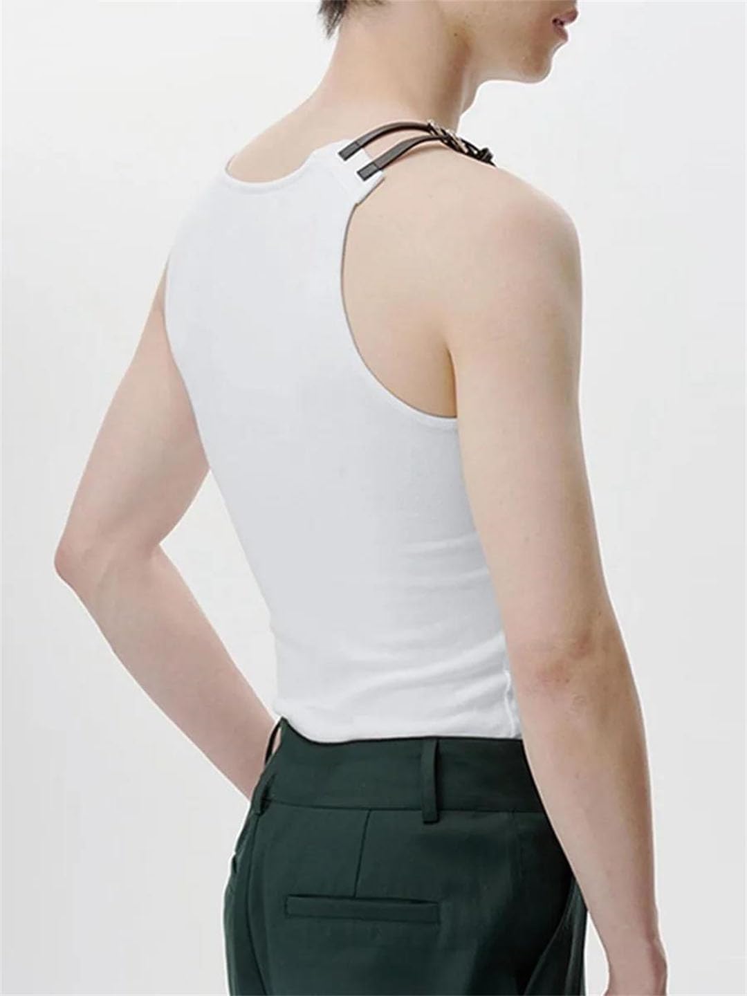 Men Tank Tops Cotton Sleeveless Slim Fit Hip Hop Casual Fitness Vest