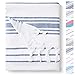 Produktbild Laguna Beach Textile Co Türkisches Handtuch  übergroße Dicke Baumwolle Fouta  klassisches Peshtemal  leicht, tragbar, super saugfähig  gewebt und Frottee, extragroß, Hamam 40 x 70 Weißer Azul