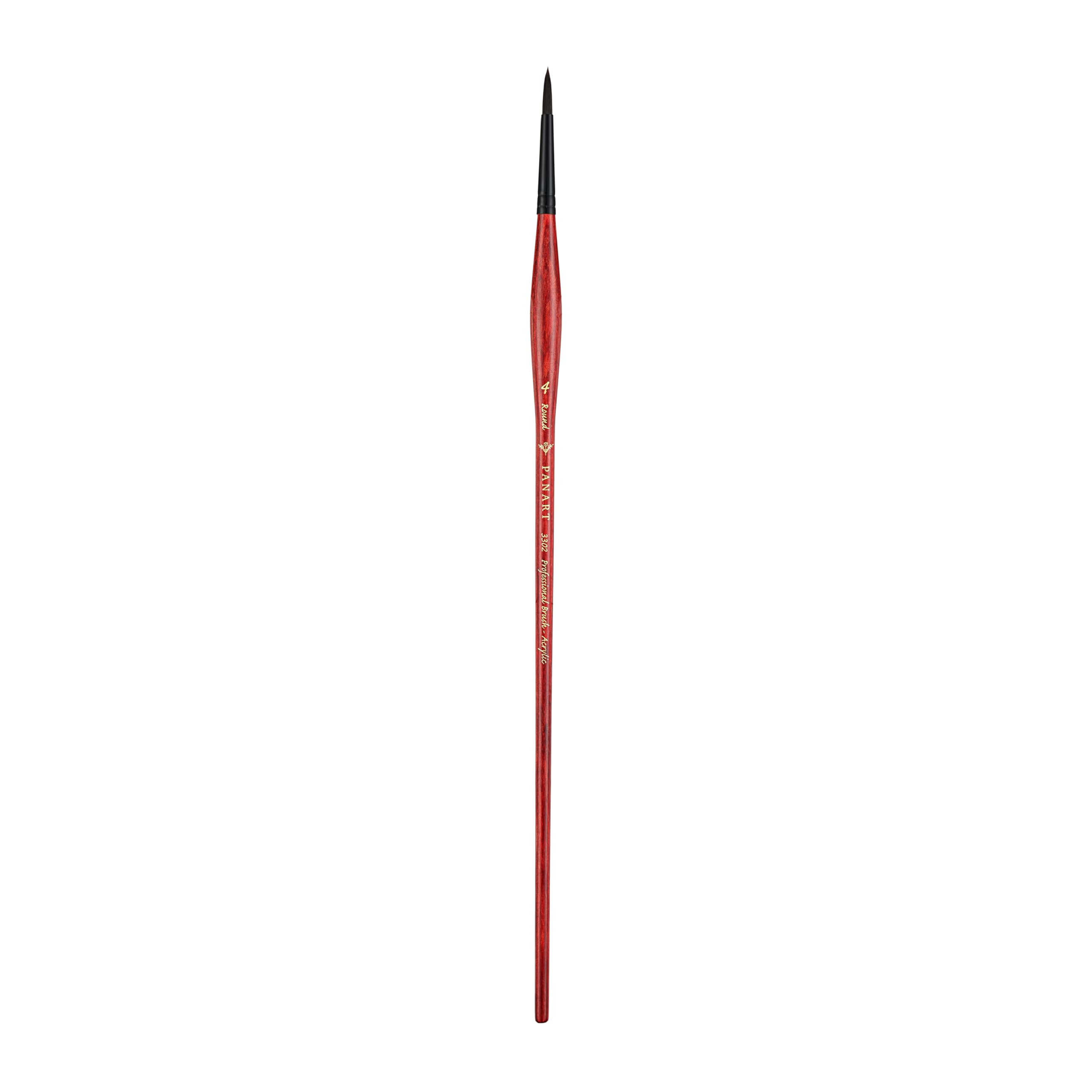 Pan Art Synthetic Fibre Round No. 04 – Detail & Wash Brush for Acrylics – Studio-Quality Painting Tool Paintbrush for Fine Art, Craft & Illustration – 1 Unit