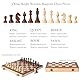 A&A Magnetisches Schach-Set aus Holz, 38,1 cm, klappbares Brett, 7,6 cm, Königshöhe Deutscher Ritter Staunton Schachfiguren/2 extra Königin/Brettspiele
