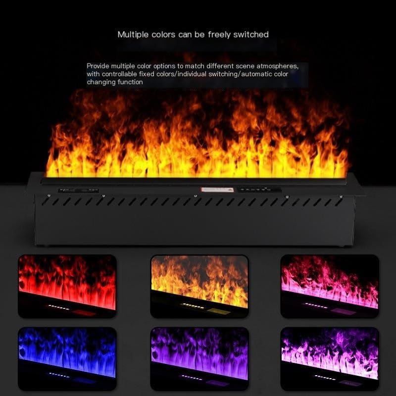 Water Vapor Electric Fireplace Stove 3D Atomized Fireplace Decoration Embedded Electric Fireplace Home Electronic Fireplace Simulated Flame Fireplace Indoor Humidifier, B,One Color190Cm