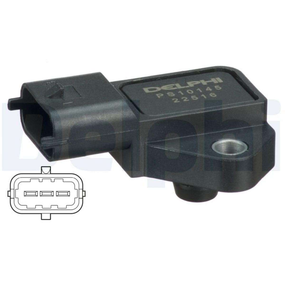 DELPHI PS10145 Sensore pressione alimentazione | Compatibile con: HONDA CIVIC VII Hatchback, OPEL ASTRA G Caravan, ASTRA G CC, ASTRA G CLASSIC, ASTRA G CLASSIC Caravan