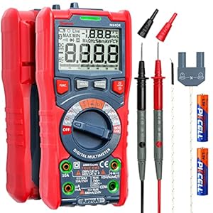 AstroAI Digital Multimeter TRMS 6000 Counts Auto-Ranging Voltage Tester Measuring AC/DC Voltage Current Resistance Temperature Continuity Capacitance Frequency Diodes Voltmeter with NCV