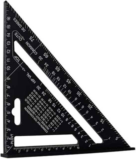 7 Inch Aluminum Alloy Triangle Ruler Square Protractor High Precision Measuring Tool for Engineer Carpenter