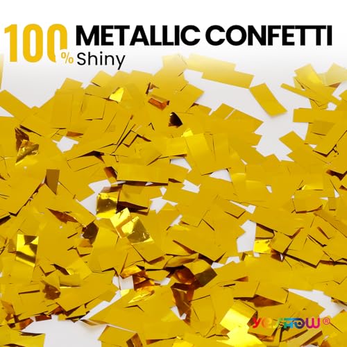 Confetti Cannon Party Poppers Gold,(6 pack) YESHOW Confetti Shooters Blaster for Birthday Graduation Wedding Christmas New Year’s Eve and Valentine's Day Any Celebrations by YESHOW - Image 4