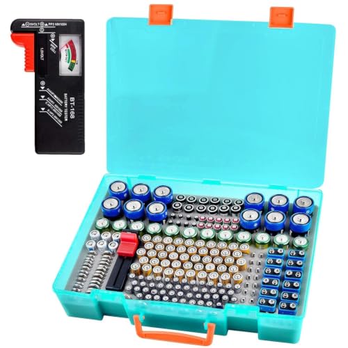 Battery Organizer Storage Holder- Batteries Case Containers Box with Tester image 5