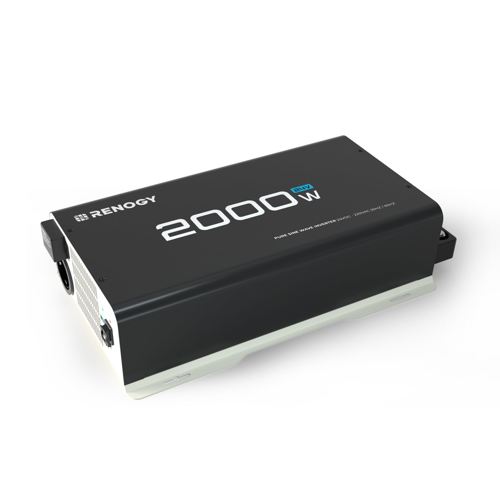 Renogy 2000W/4000W Power Inverter 24v 220v Onda Pura, DC in AC con Presa USB e presa europea per Camper, Camion, Roulotte, Pannelli Solari, Picco 4000W