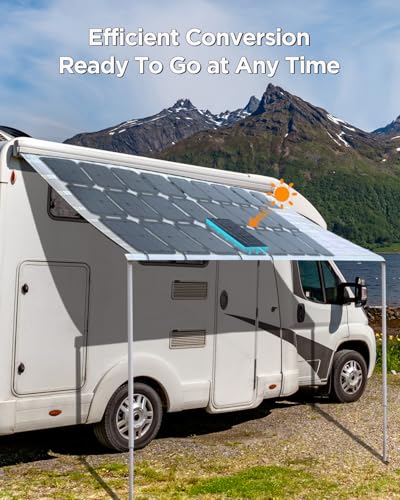 200W Portable Solar Panel, IP68 Waterproof Foldable Compact Solar Charger for Portable Power Station, Solar Panel for Camping RV Travel Outdoor Adventures - Image 5