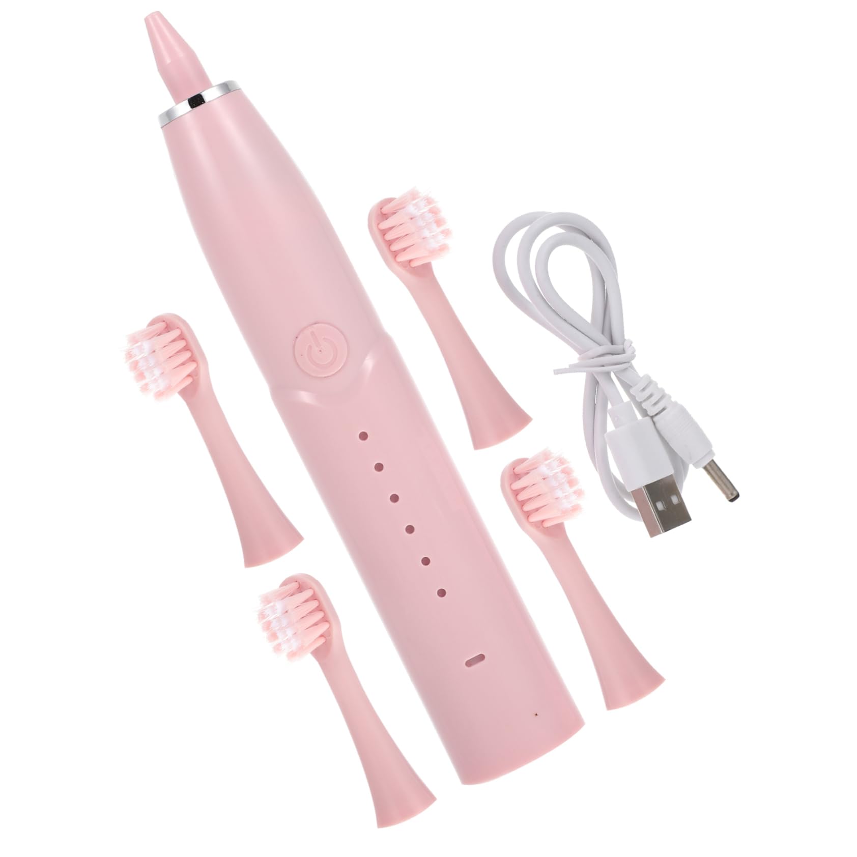 Ipetboom 3 Set Spazzolino Elettrico Per Bambini Spazzolino Portatile Accessorio Per Bambini Portaspazzolino In Ceramica Spazzolino Elettrico Per Fibra Profonda Rosa Prodotti Per