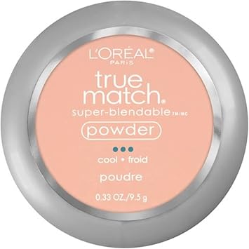 L'OREAL PARIS True Match Super-Blendable Matte All Skin Powder, Shell Beige, 0.33 Oz.
