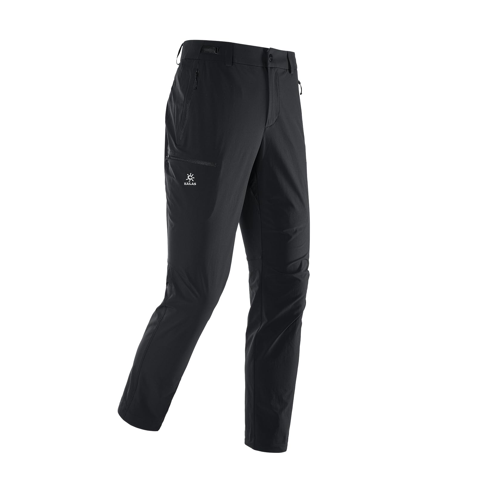 KAILAS Pantalones de softshell, resistentes al viento, impermeables, elásticos, material cordura, pantalones de senderismo y montañismo al aire libre para hombre