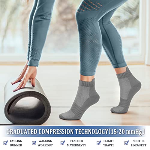 Image of CHARMKING Compression Socks for Women & Men Circulation 15-20 mmHg is Best for Athletic Running Cycling Nurse Daily Wear