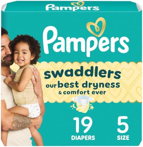 Image of Pampers Baby Diapers - Swaddlers - Size 5, 19 Count, Ultra Absorbent Disposable Infant Diaper