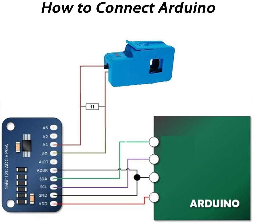 Sensore Di Corrente AC ARCELI 100A - Trasformatore A Nucleo Divisorio Per Arduino - Foto 7