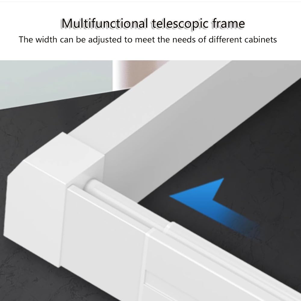 Adjustable Pull-Out Pants Rack - Extendable Hanger for Trousers, Scarves, Ties & Towels - Space-Saving Closet Organizer (Cabinet Width: 70cm/28in, Color: A)