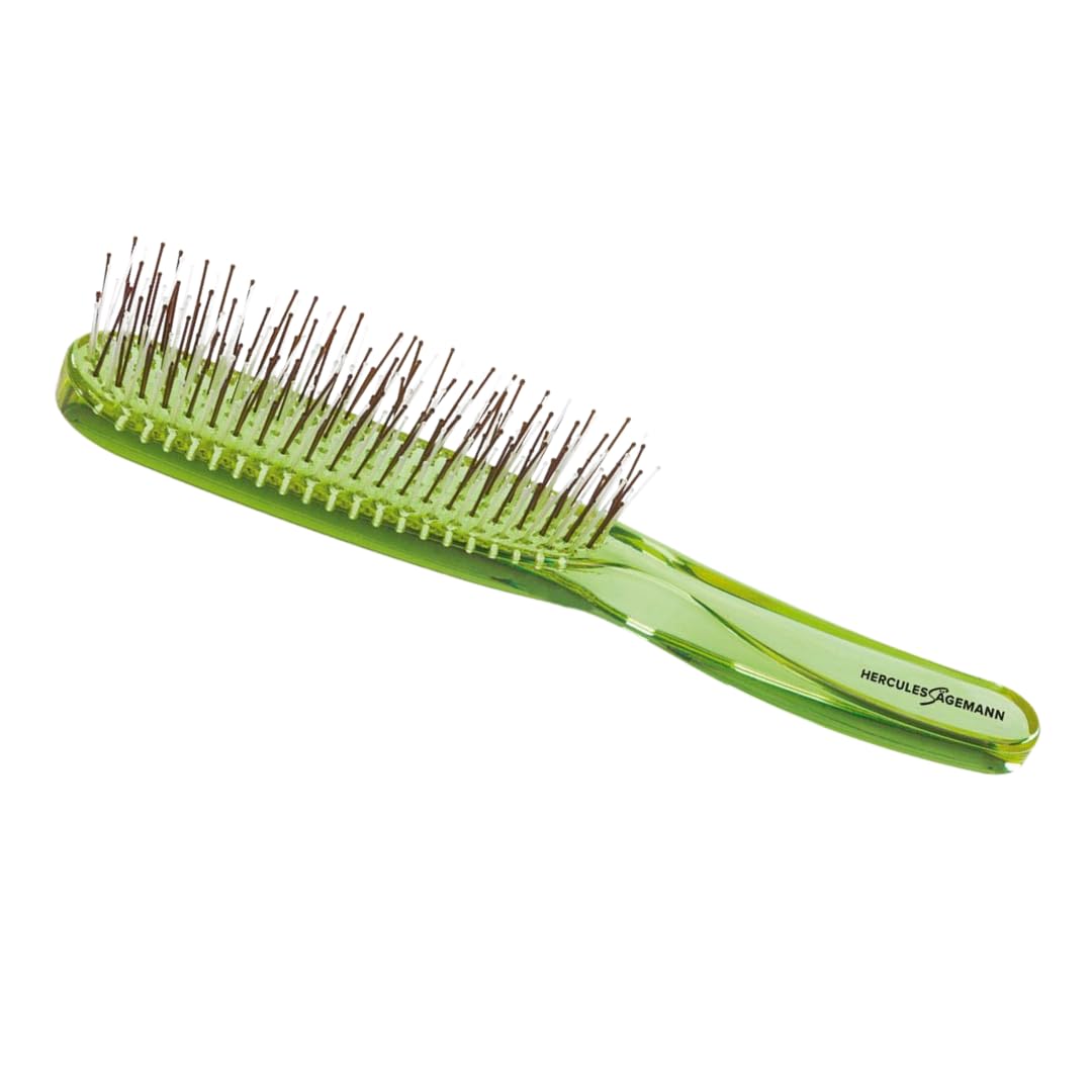 HERCULES SÄGEMANN - Zauberbürste Maigrün | Hochwertige Scalp Brush für sanftes Entwirren ohne Ziepen. Ideal für Damen und Herren, geeignet für nasses und trockenes Haar. | Farbe: Grün