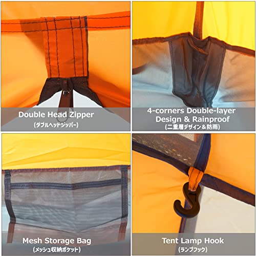 Carpa impermeable dome para 3 personas, 4 estaciones miniatura 4