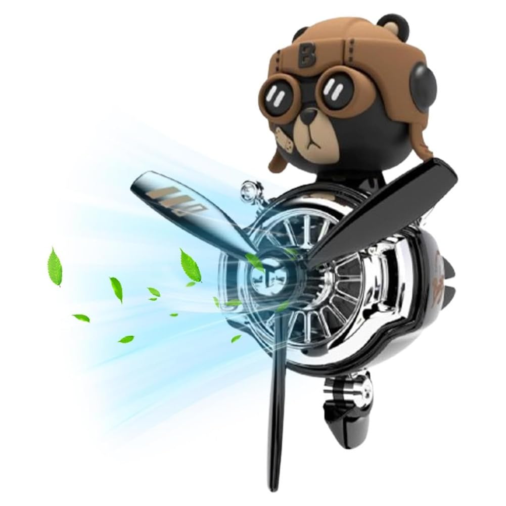 Amazon.co.jp: 車用 芳香剤 熊 パイロット プロペラディフューザー