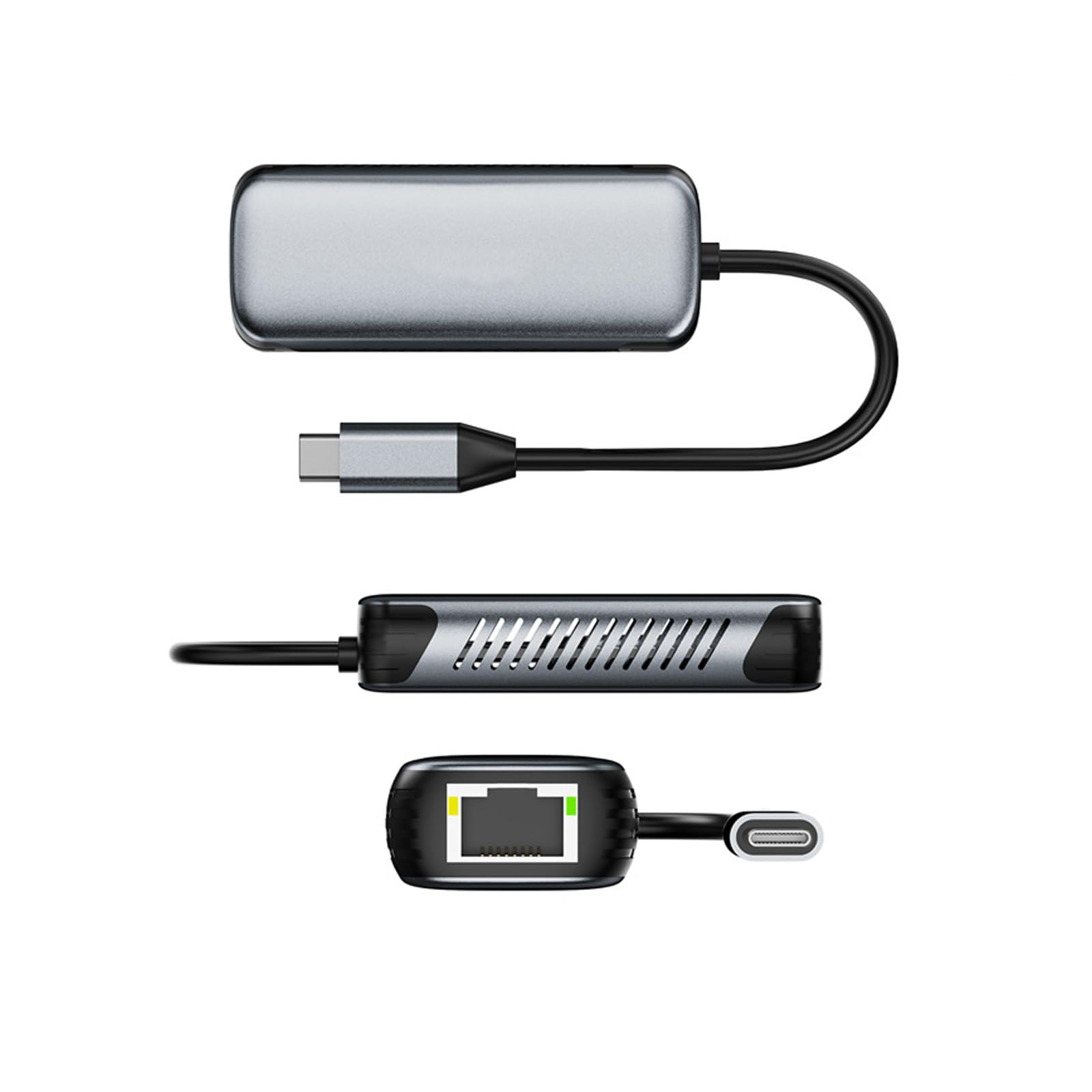 Adattatori Gigabit Ethernet da USB C a RJ45 in alluminio Dongle rete con cavo velocità da 5 Gbps per tablet portatile Adattatore da USB C a Ethernet