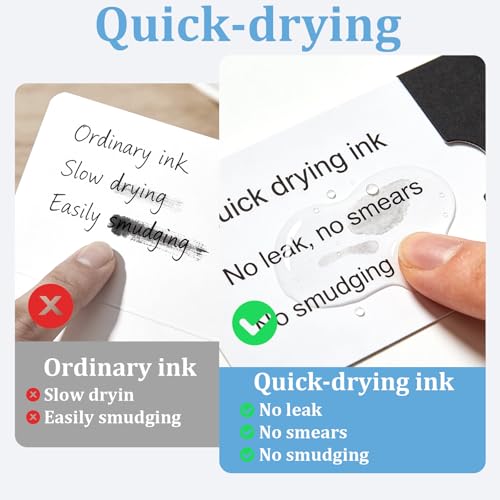 Mabor 6 bolígrafos giratorios gel punta 0.5 mm tinta negra miniatura 4