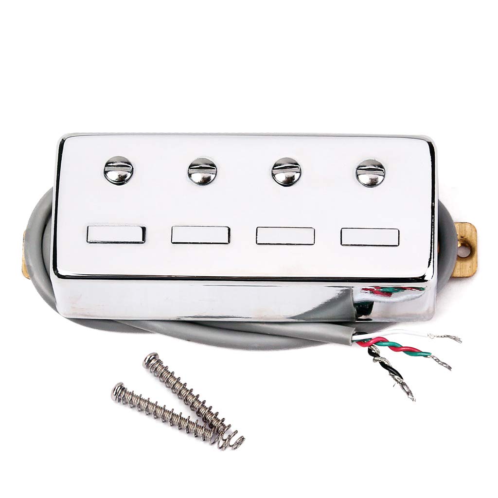 Pickup Humbucker Per Basso 4 Corde Alnicov, In Argento, Con Magnete Alnico, Cavi Inclusi