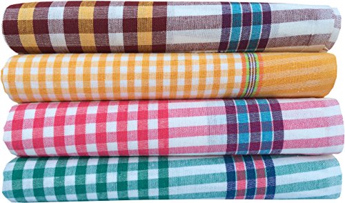 Cotton Bath Towels 450 GSM (Set Of 4, Multcolor, Extra Large Size, 80 Cm X 160 Cm), Assorted