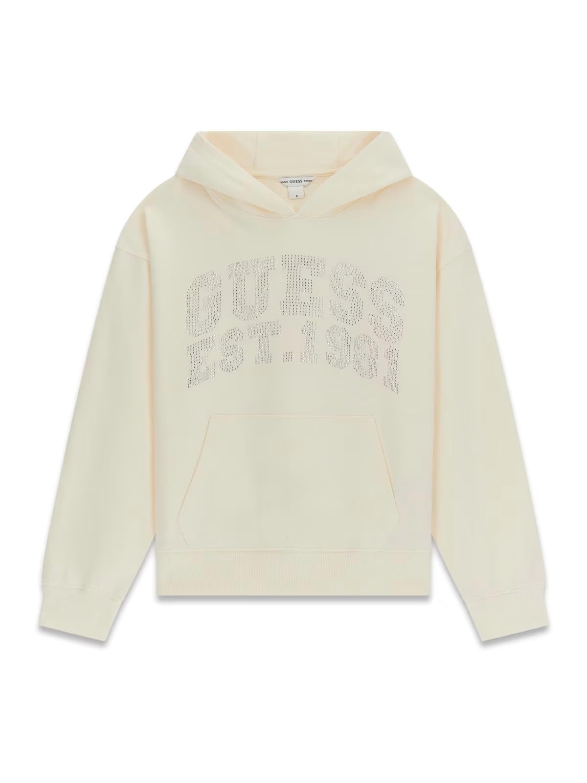 GUESS Felpa per Bambine e Ragazze Écru