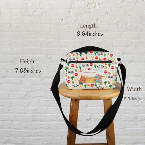 KUIYAI Cars Movie Merchandise Crossbody Purse Bag Lightning McQueen Lover Gift Car Land Gift (NationalParkHengCrossS)3