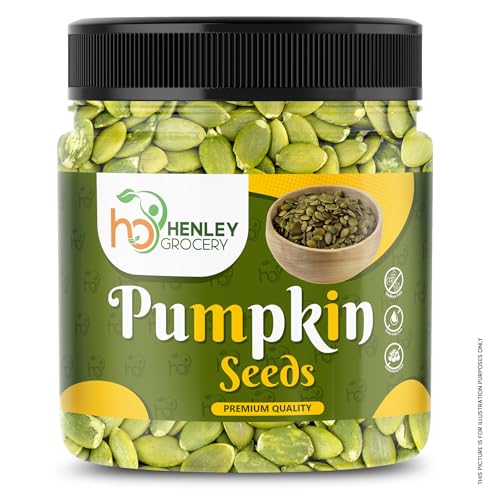 HENLEY GROCERY Pumpkin Seeds for Eating | Diet Snacks | Immunity Booster Seeds I Raw And Unroasted Pumpkin Seeds I High Protein Rich Superfood (500g)