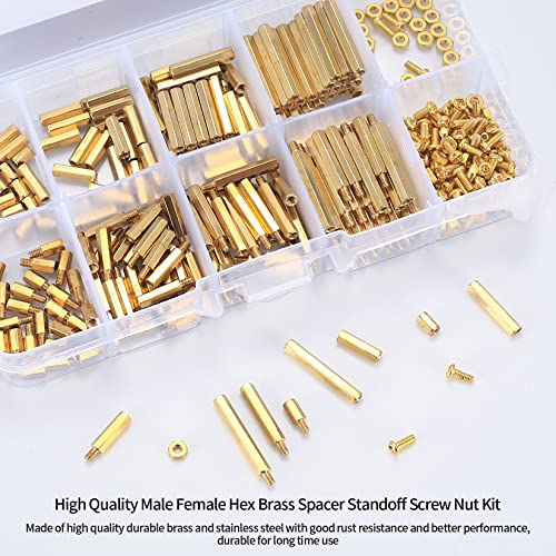 330 Stk M2 Messing Männlich Weiblich Hex Schrauben Nuss Sortiment Kit, PCB Board/Platinen Sechskant Gewindemutter Abstandsbolzen Abstandshalter Spacers Standoffs