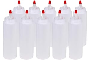 10-Pack Premium 8-Ounce Squeeze Bottles