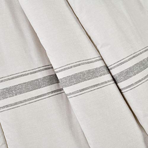 Image of Lush Decor Farmhouse Stripe Reversible Throw, Single, 50 inch W x 60 inch L, Gray - Throw Blanket For Bed - Soft Blanket - Couch Throw - Rustic Farmhouse Decor